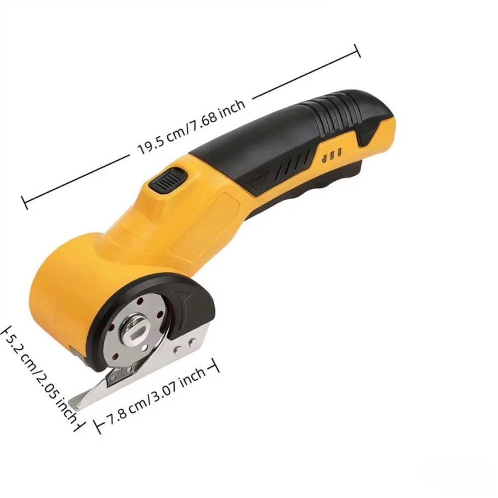 Cordless Electric Scissors Portable USB-Rechargeable Rotary Cutter Safety Lock - Picture 5 of 8